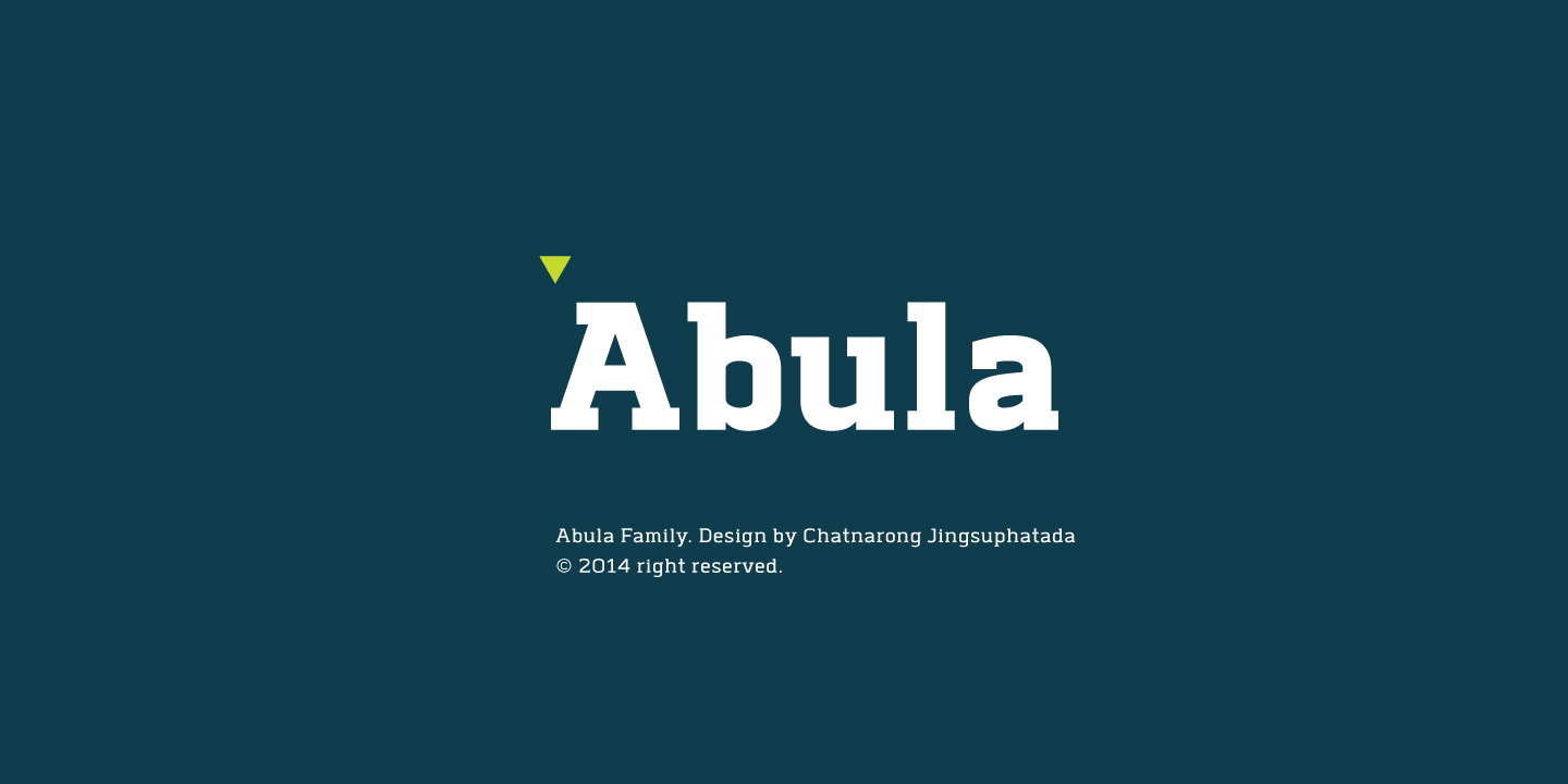 Beispiel einer Abula Regular-Schriftart